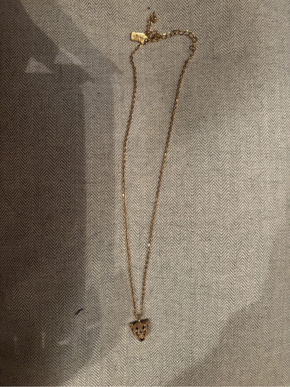 kate spade Gold-tone Leopard Head Pendant Necklace